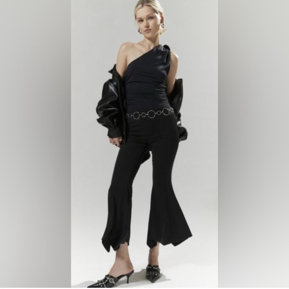 Silence + Noise Urban Outfitters Slinky flare pull-on black pants size: XS